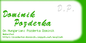 dominik pozderka business card
